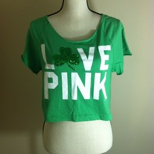 Victoria's Secret PINK St. Patrick's Day Crop Top